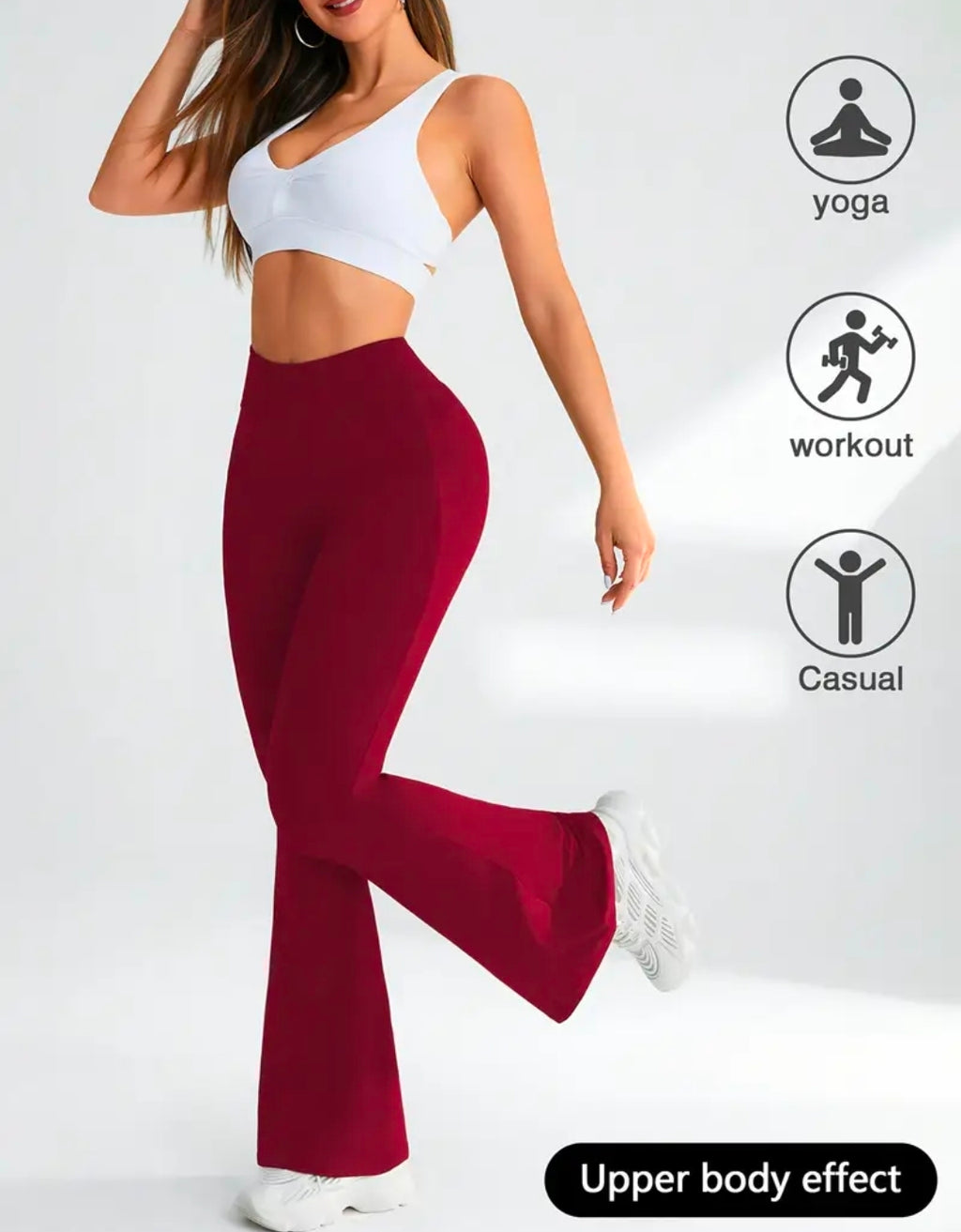 L179 Leggings yoga rojos