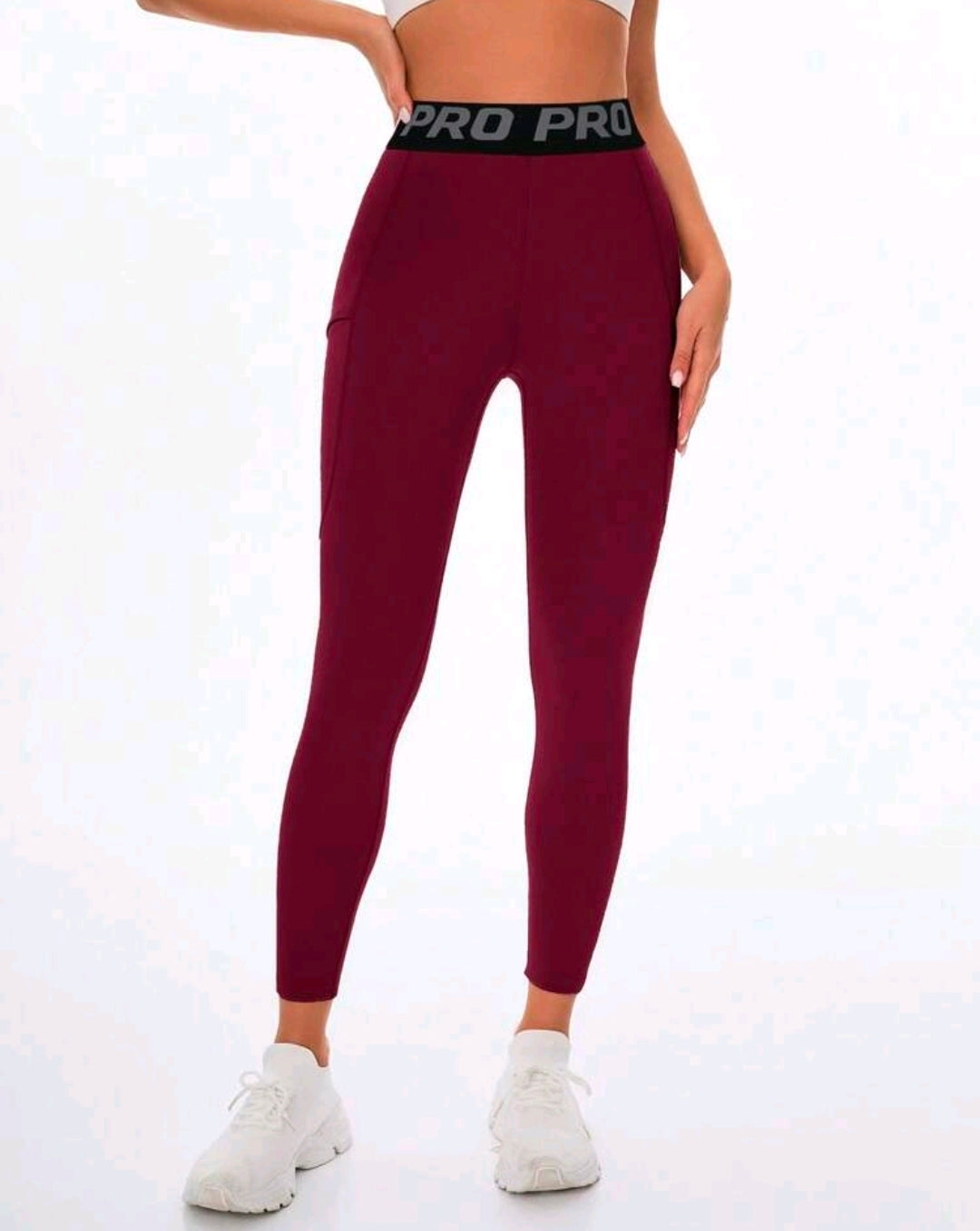 L188 Legging rojo con PRO en cintura
