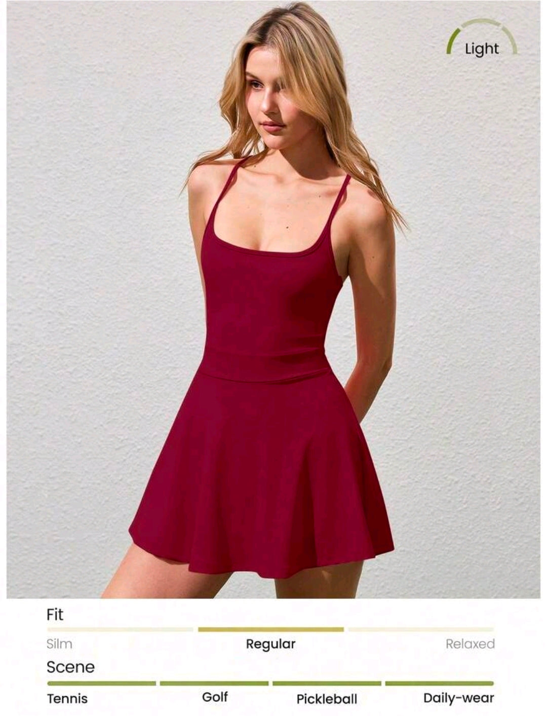SS165 Enterizo de falda rojo plain