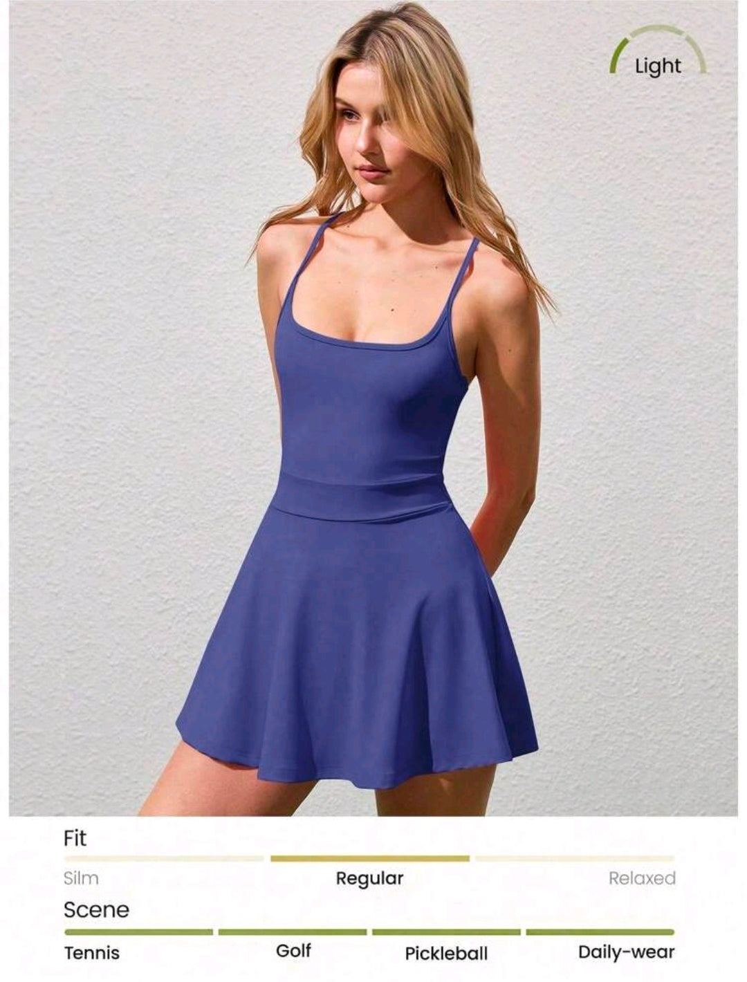 SS166 Enterizo de falda azul lila plain