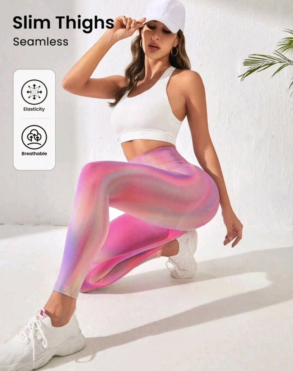 L164 Legging rosado arcoiris
