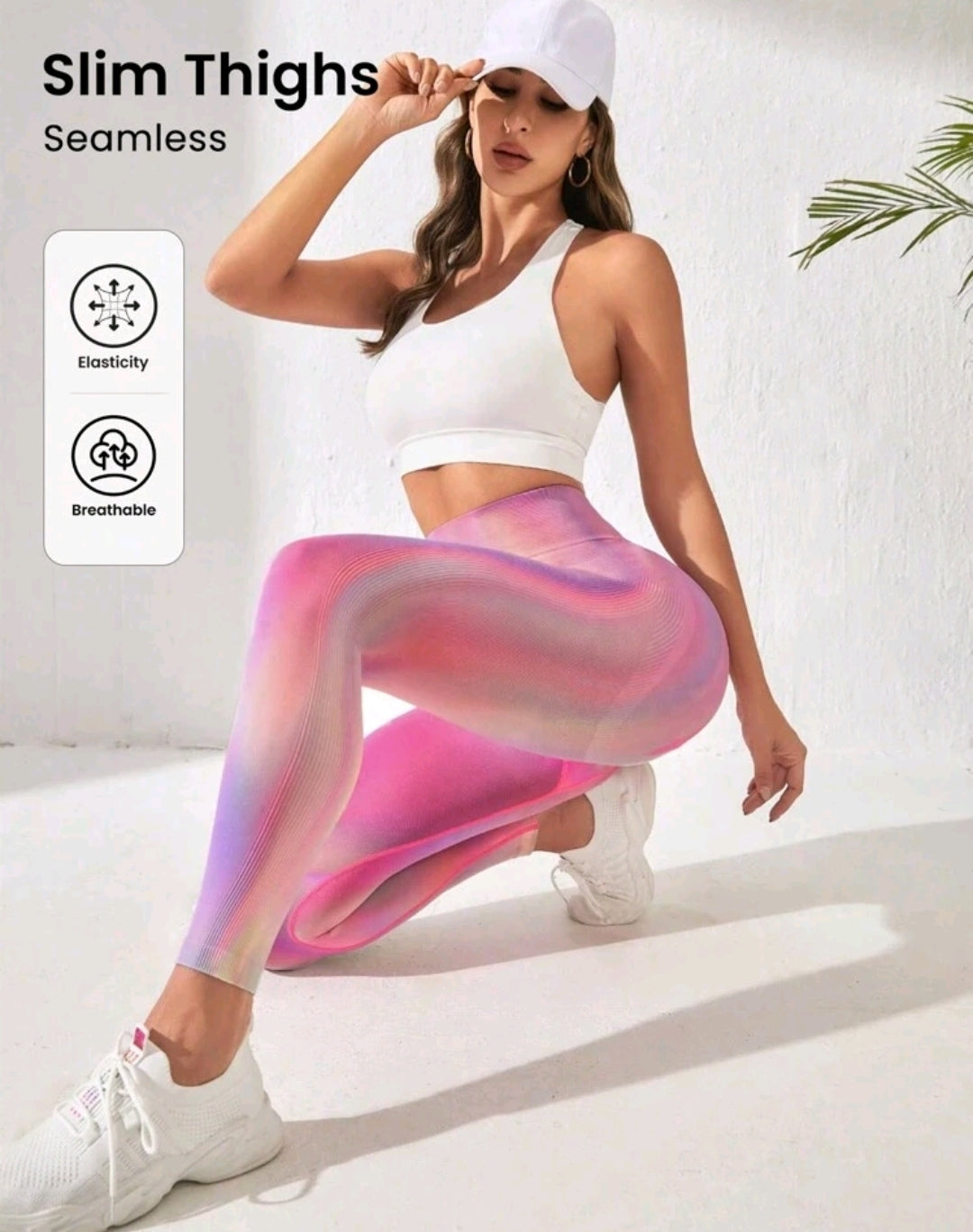 L164 Legging rosado arcoiris