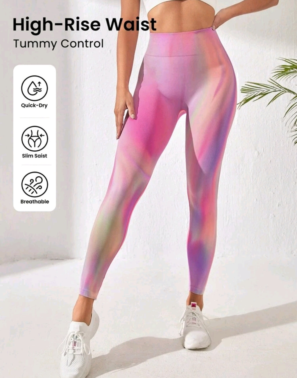 L164 Legging rosado arcoiris