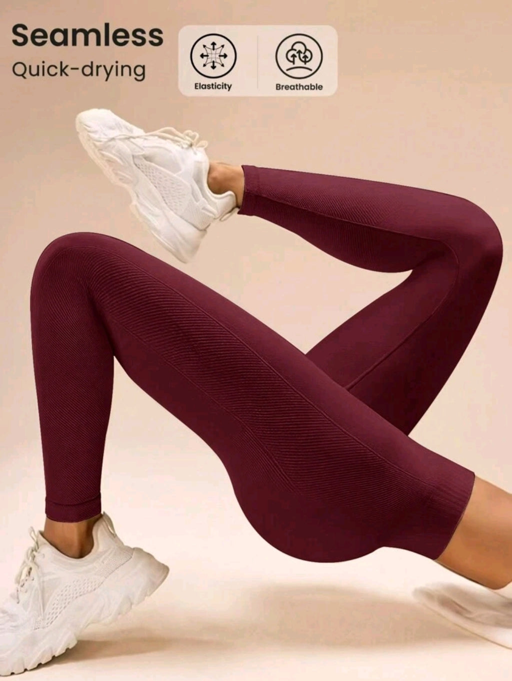 L141 Legging rojo vino levanta glúteos