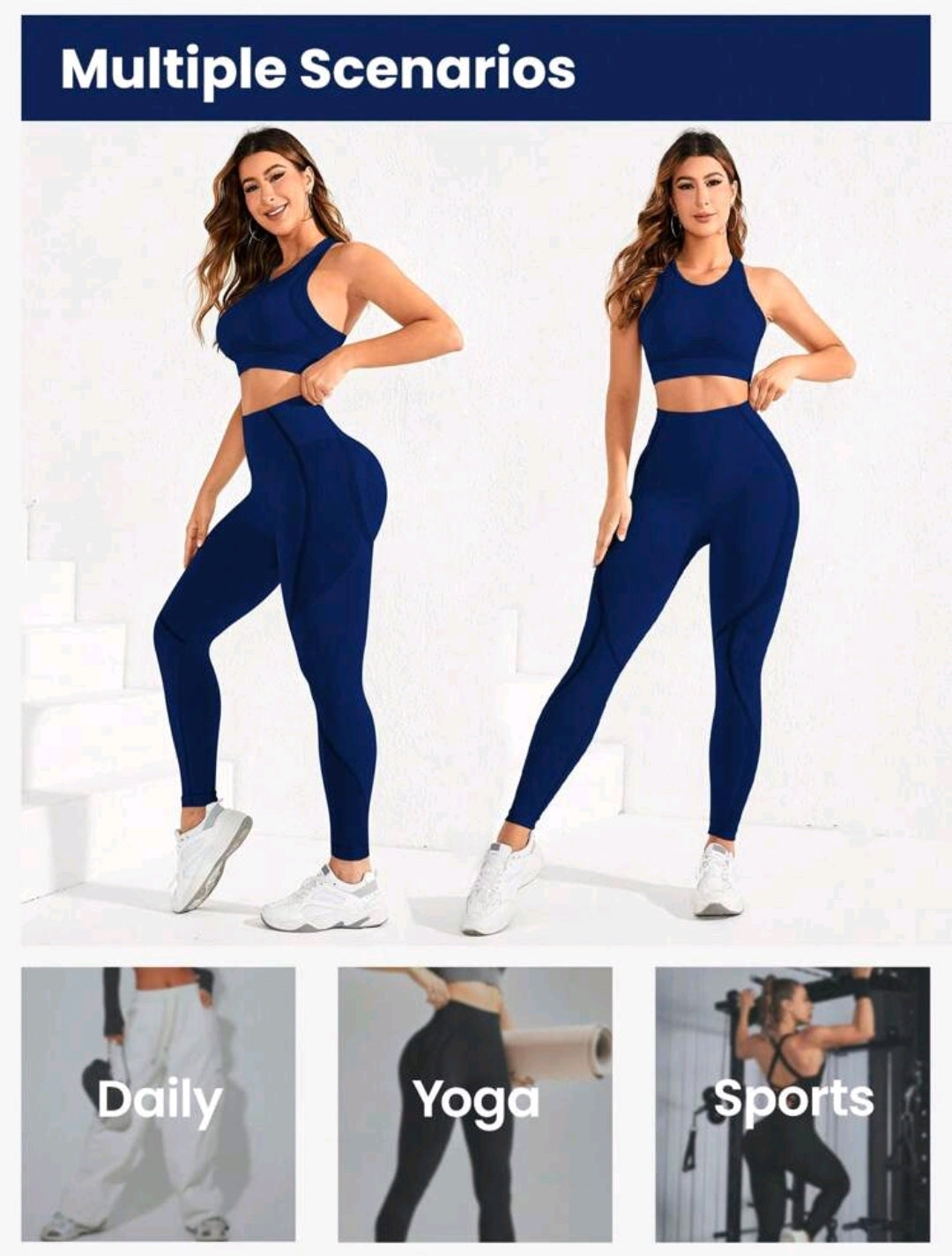 SS118 Conjunto navy blue plain (solo legging disponible)