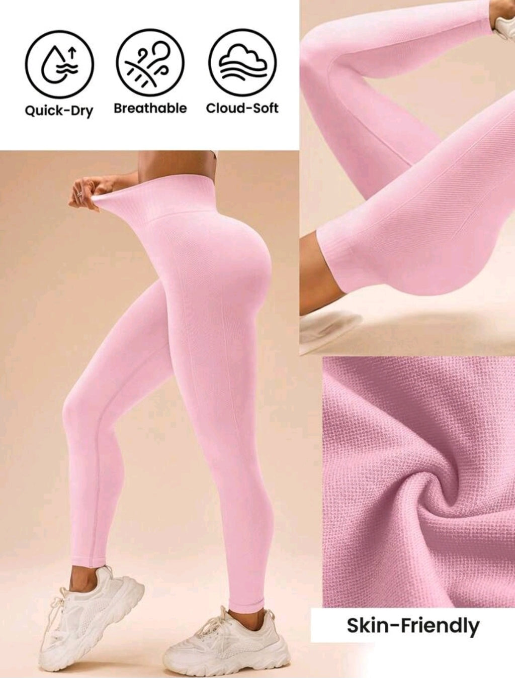 L138 Legging rosado levanta glúteos