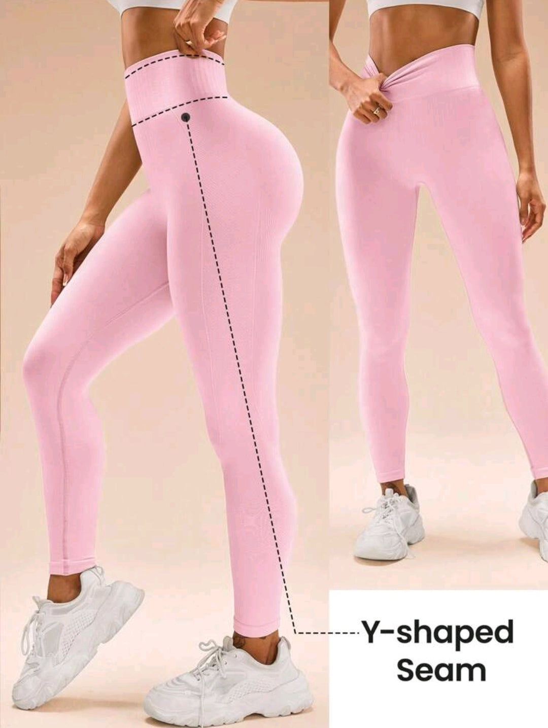 L138 Legging rosado levanta glúteos