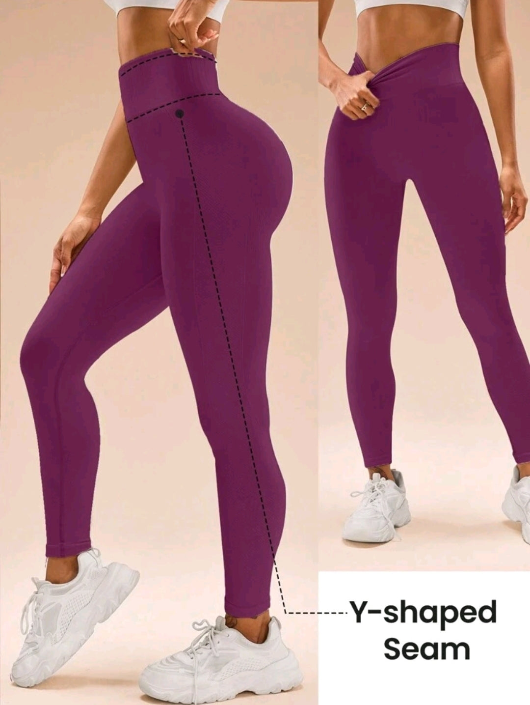 L169 Legging red violet levanta glúteos