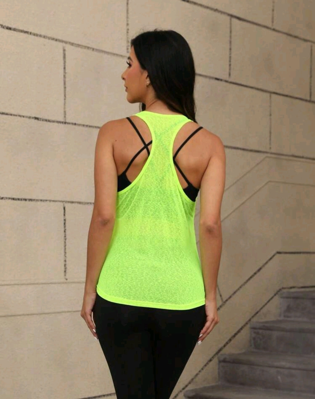 C123 Camisa transparente amarilla