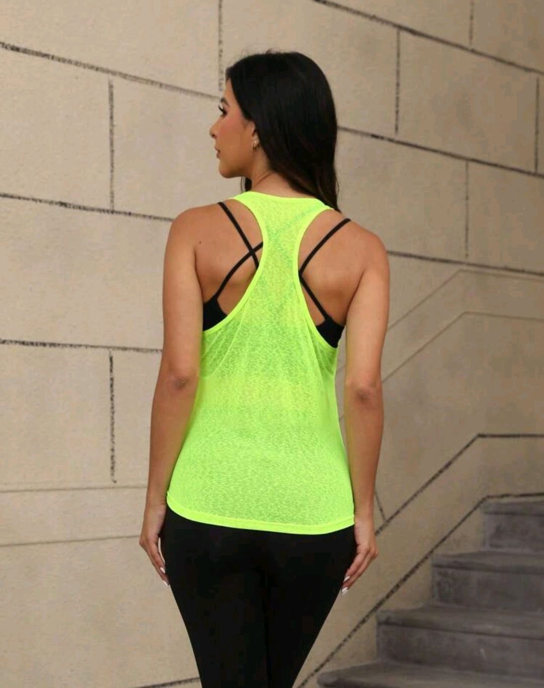 C123 Camisa transparente amarilla