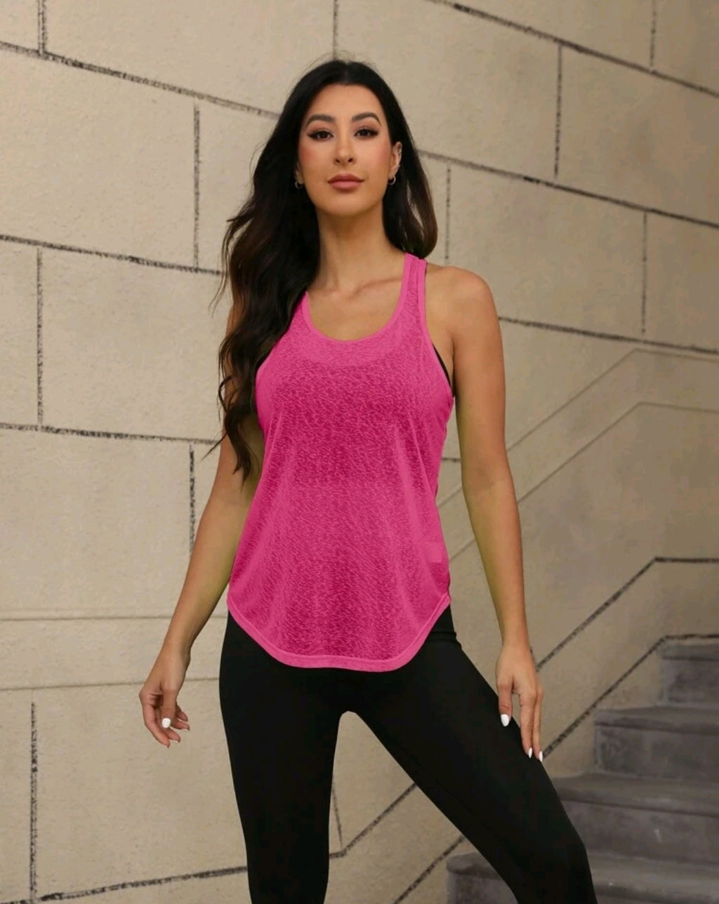 C124 Camisa transparente rosada