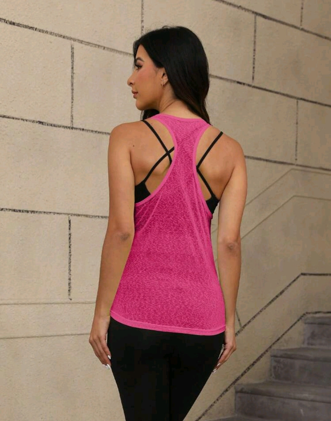 C124 Camisa transparente rosada