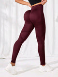 L156 Legging rojo con detalles internos