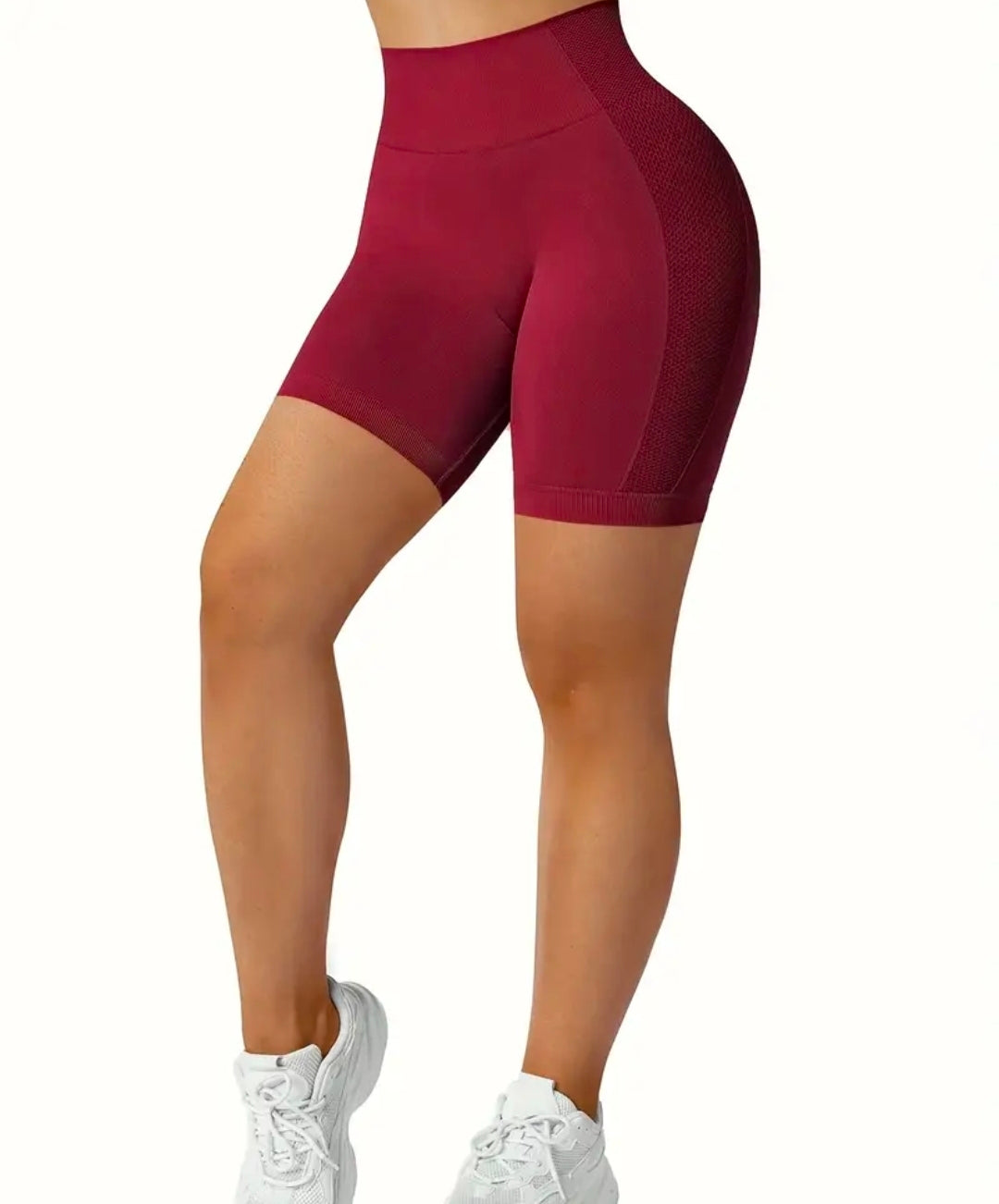 S142 Short largo rojo levanta glúteos