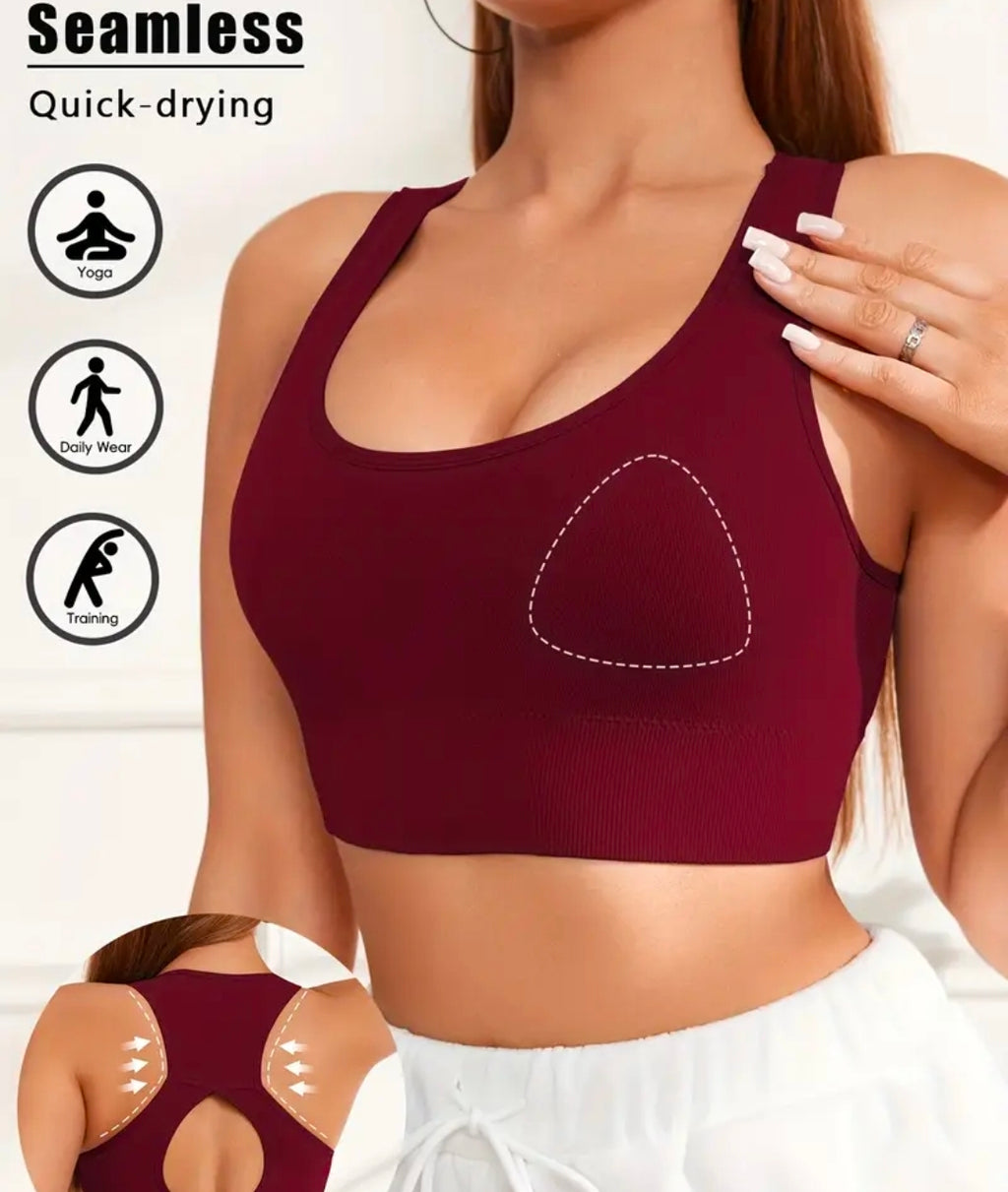 T104 Sport bra individual rojo
