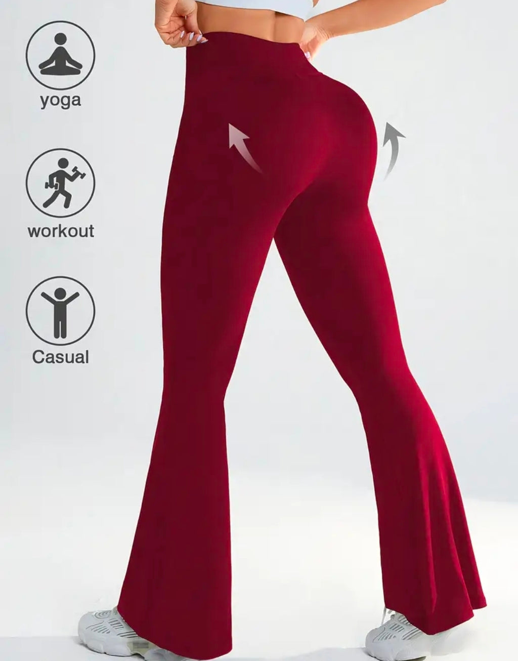 L179 Leggings yoga rojos