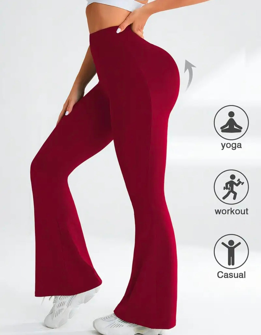L179 Leggings yoga rojos