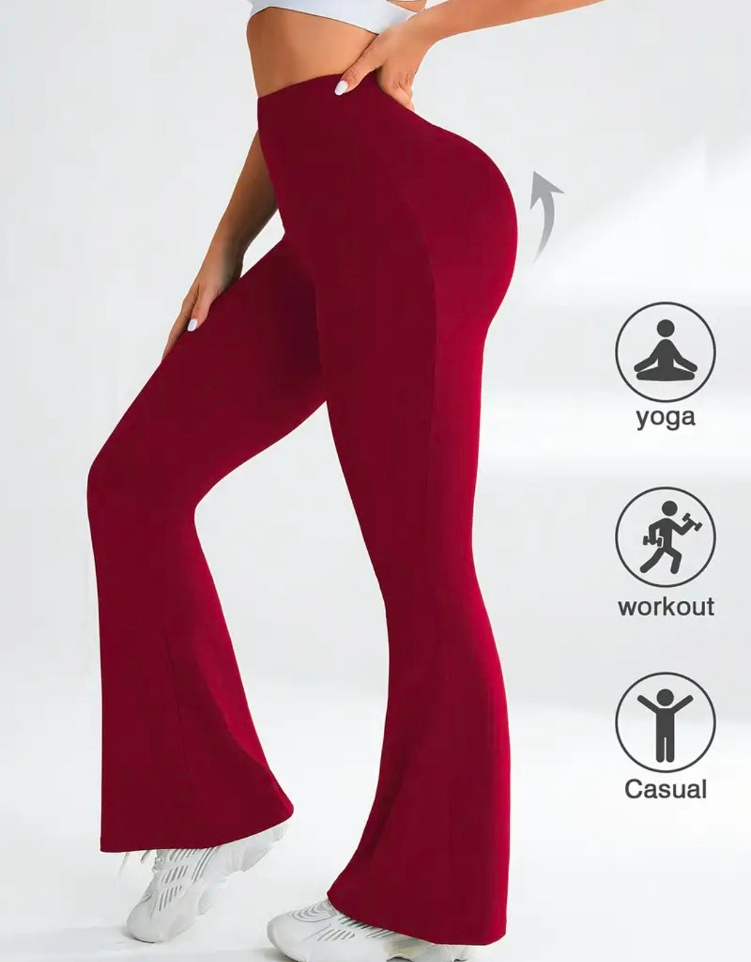 L179 Leggings yoga rojos