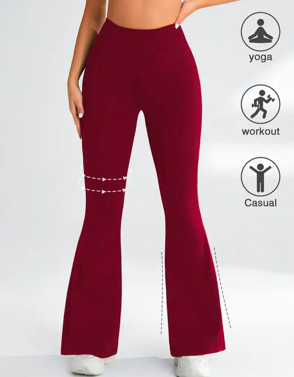 L179 Leggings yoga rojos