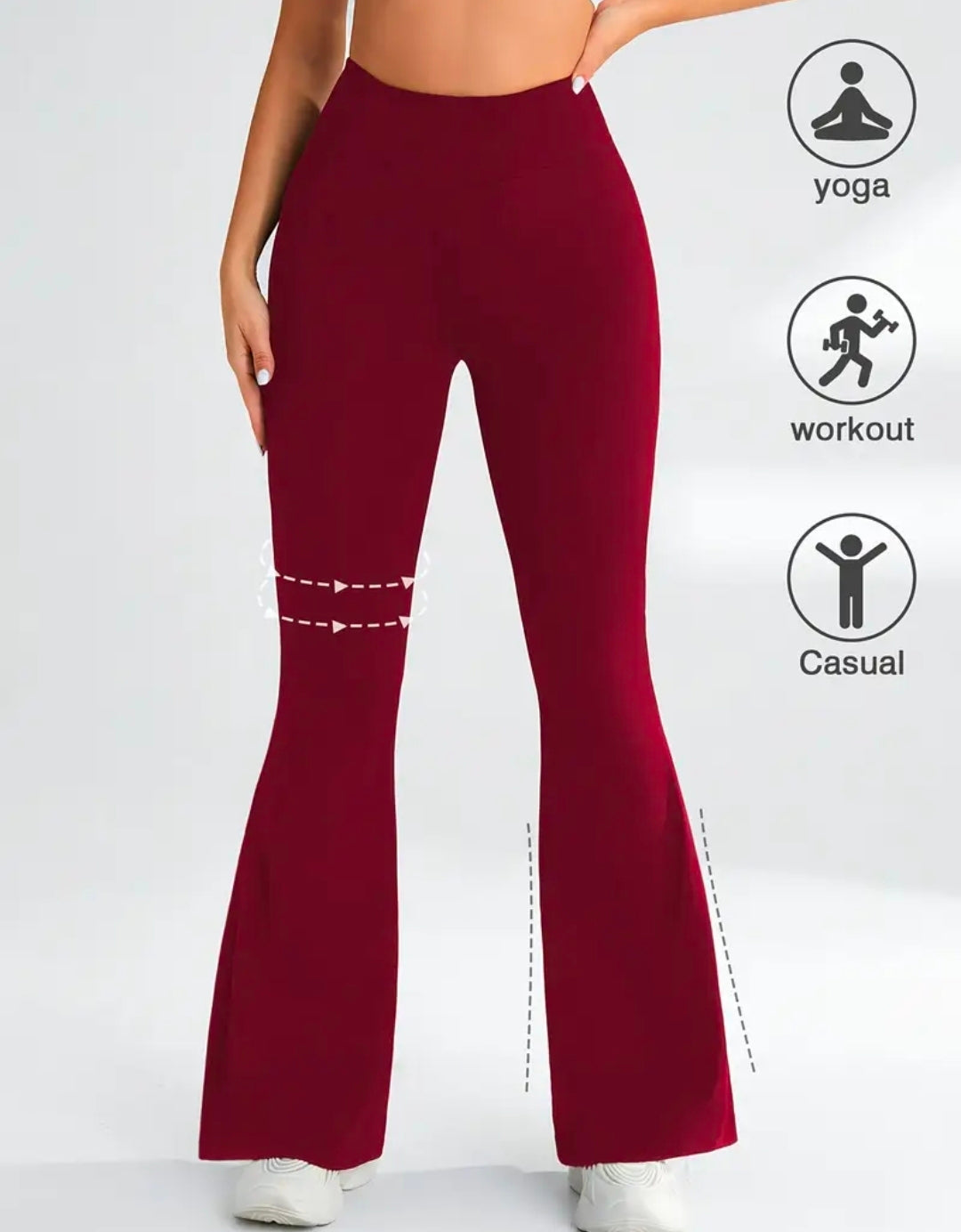 L179 Leggings yoga rojos