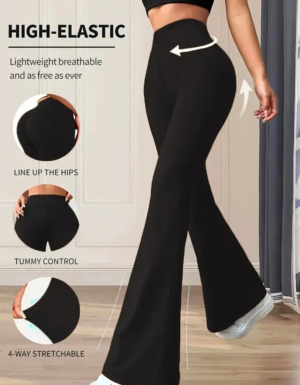 L180 Leggings yoga negros