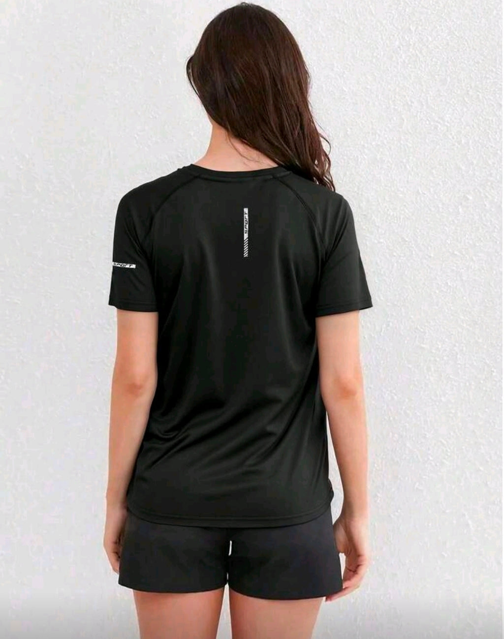 C148 Camisa deportiva negra plain