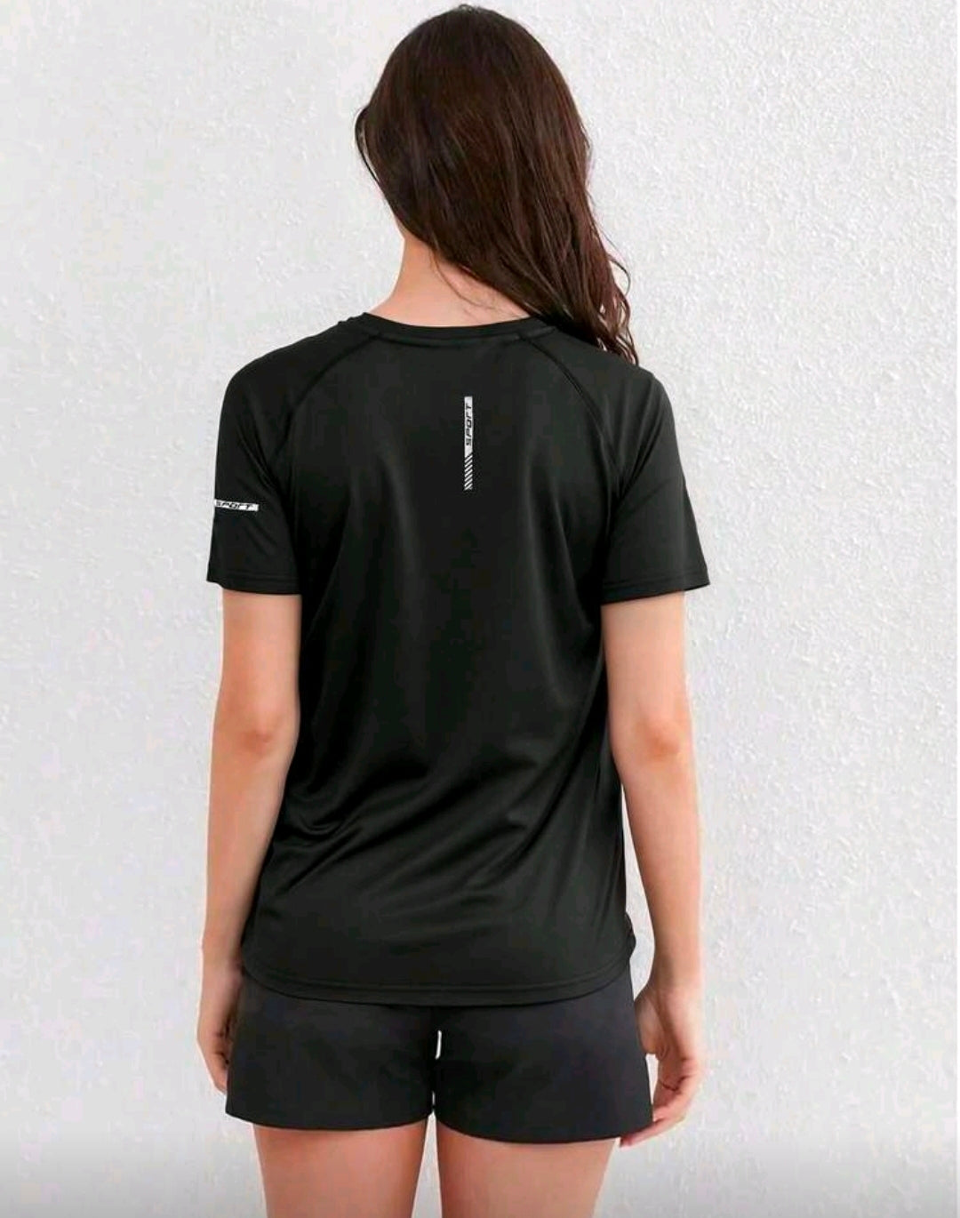 C148 Camisa deportiva negra plain