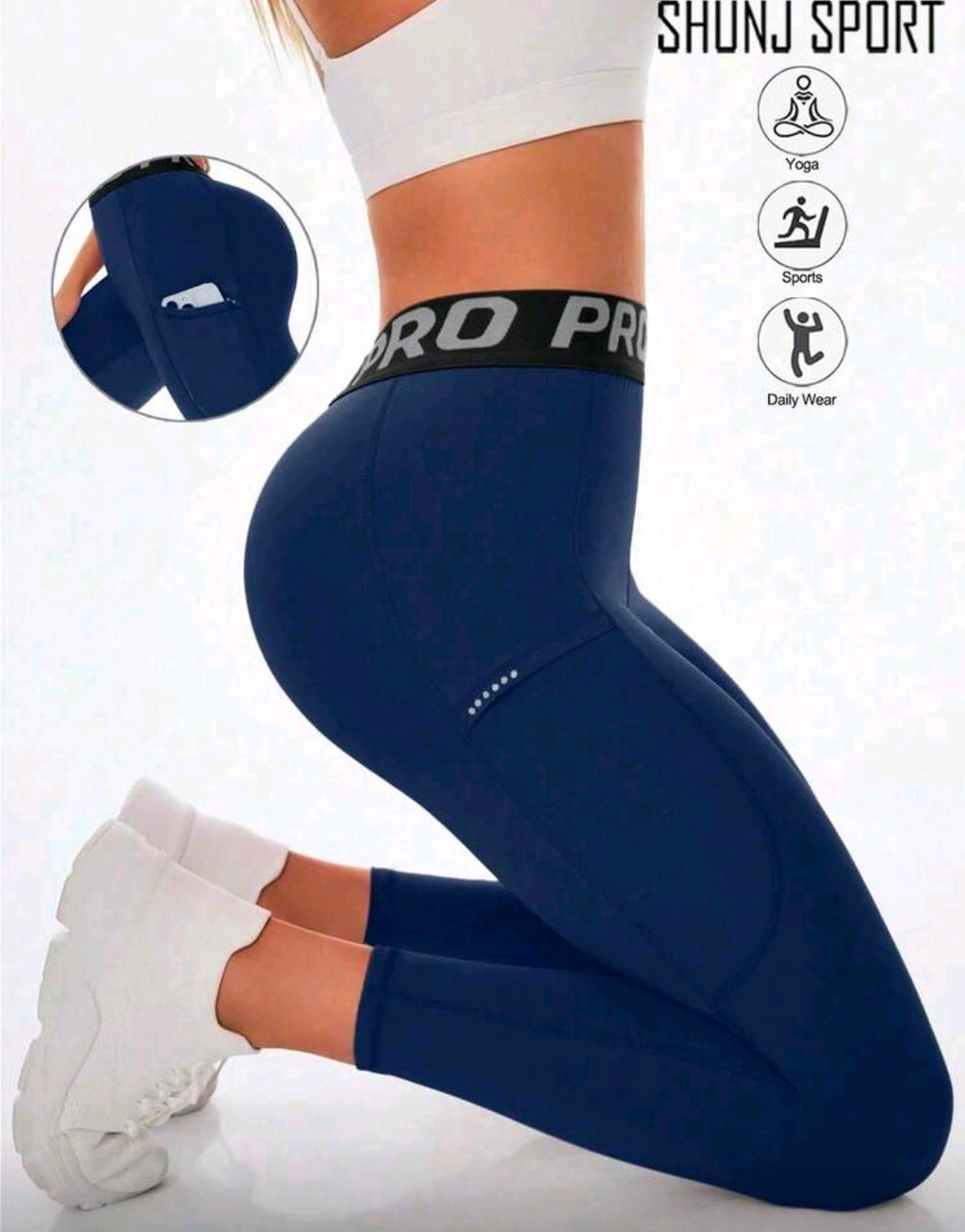 L187 Legging azul con PRO en cintura