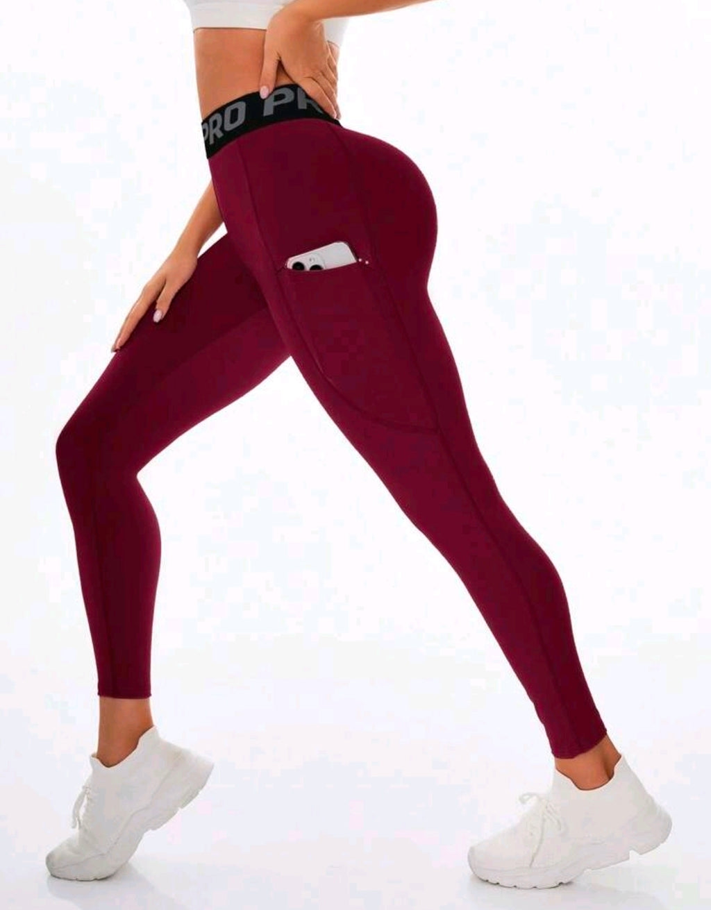 L188 Legging rojo con PRO en cintura