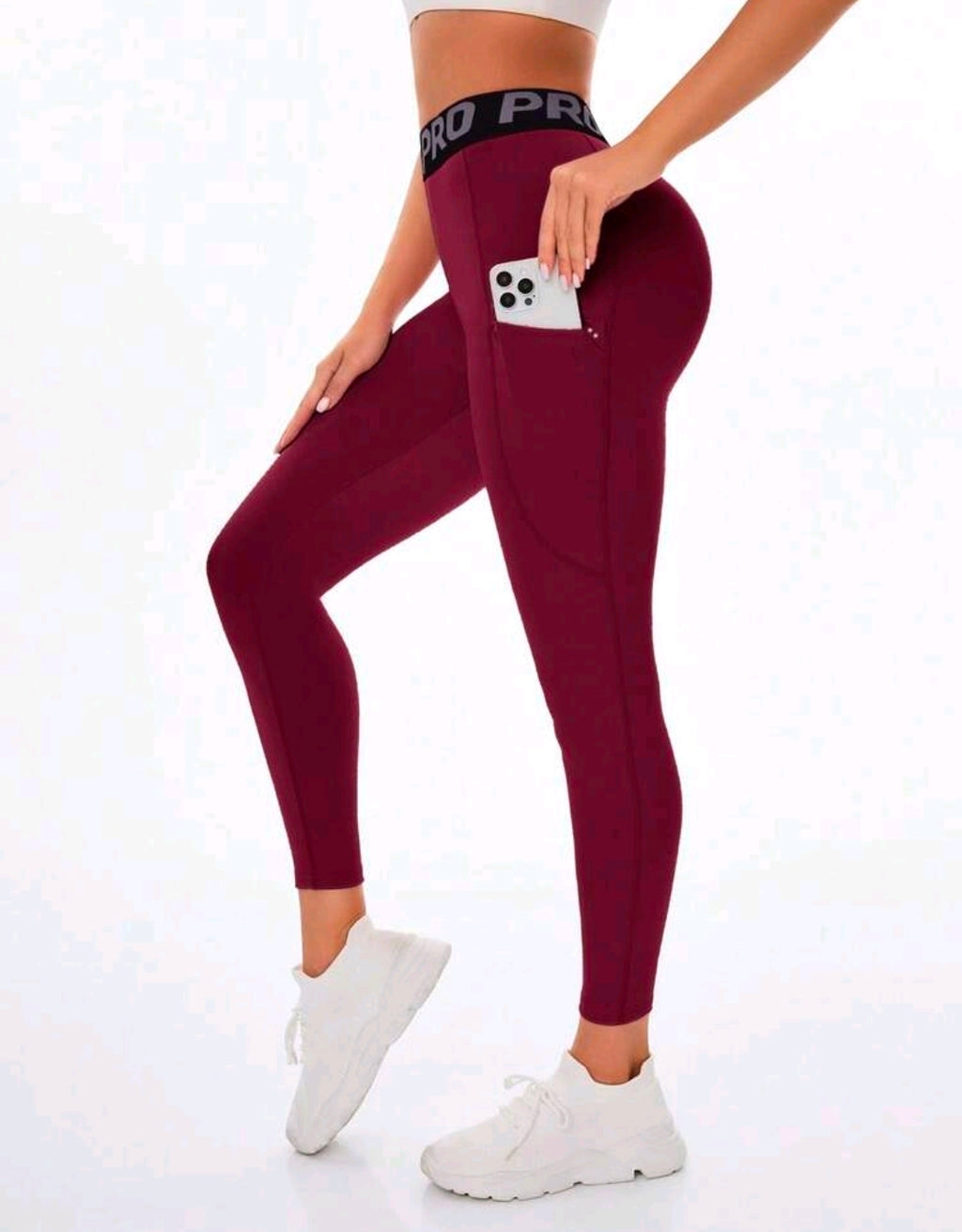 L188 Legging rojo con PRO en cintura
