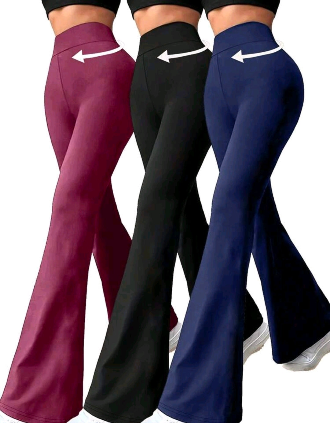 L190 Legging acampanado rojo marrón