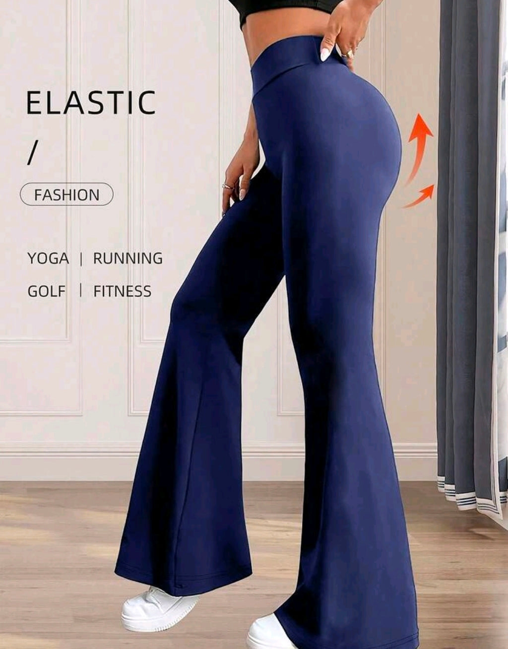 L189 Legging acampanado azul