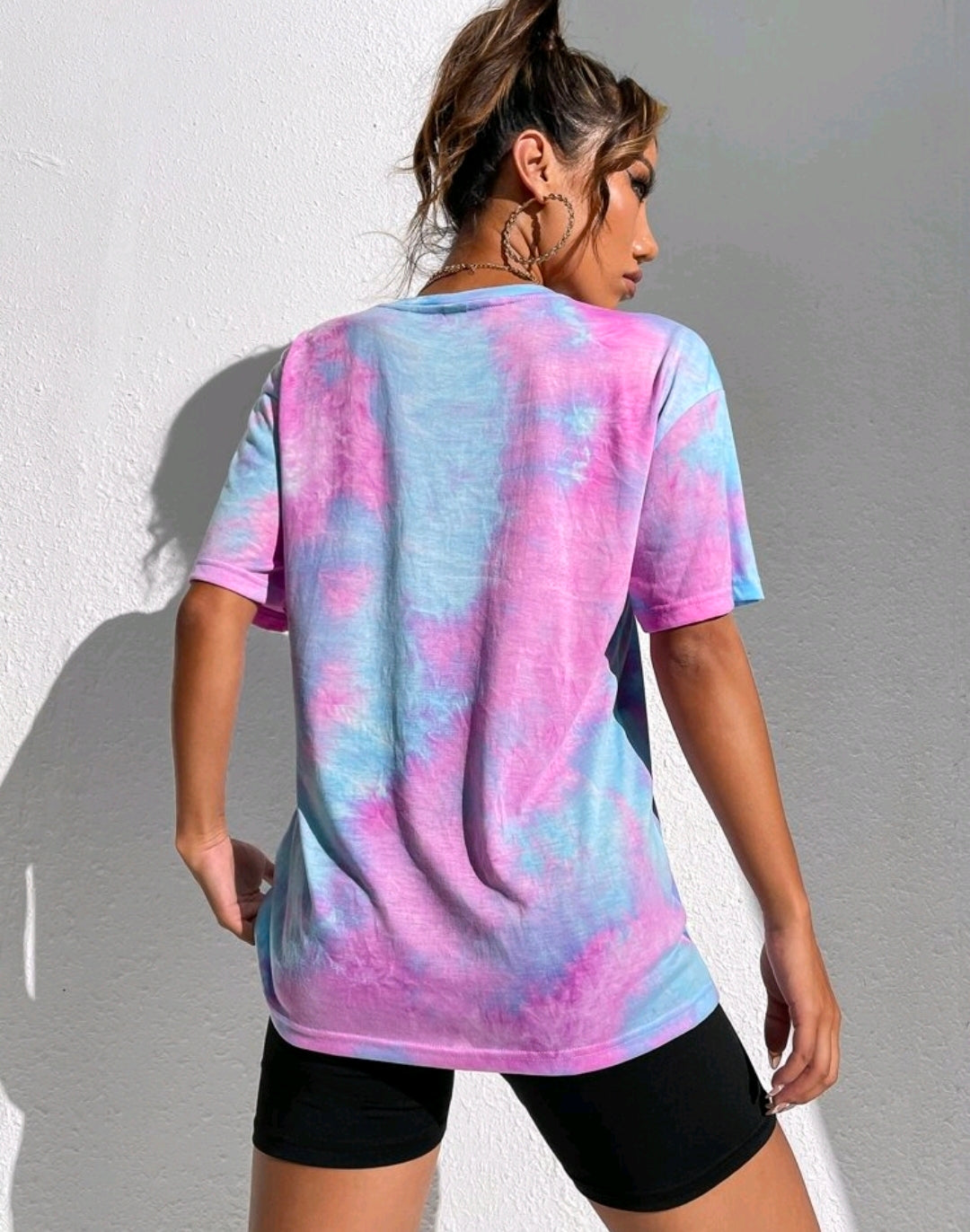 C149 Camisa oversize azul con rosado