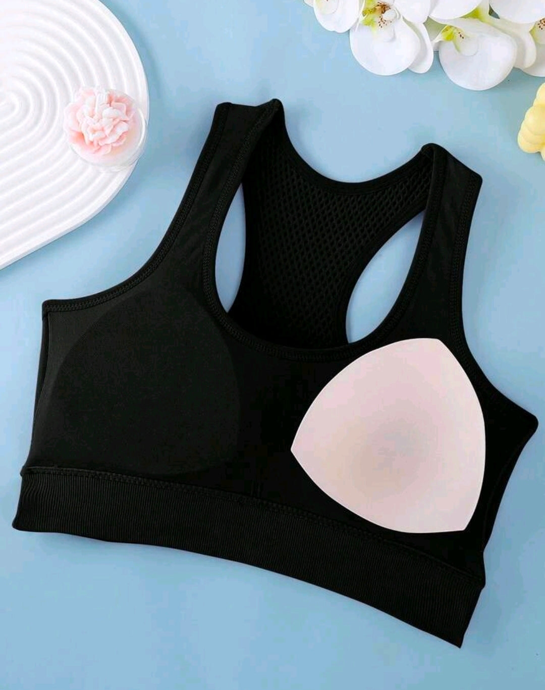 T108 Sportbra negro plain