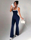 SS182 Enterizo azul acampanado