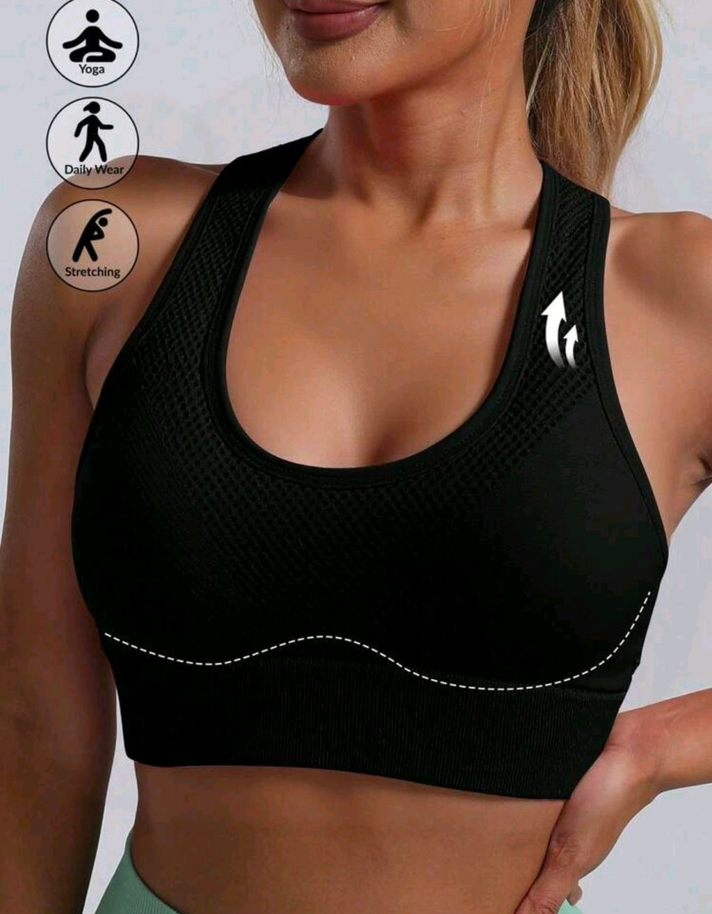 T108 Sportbra negro plain