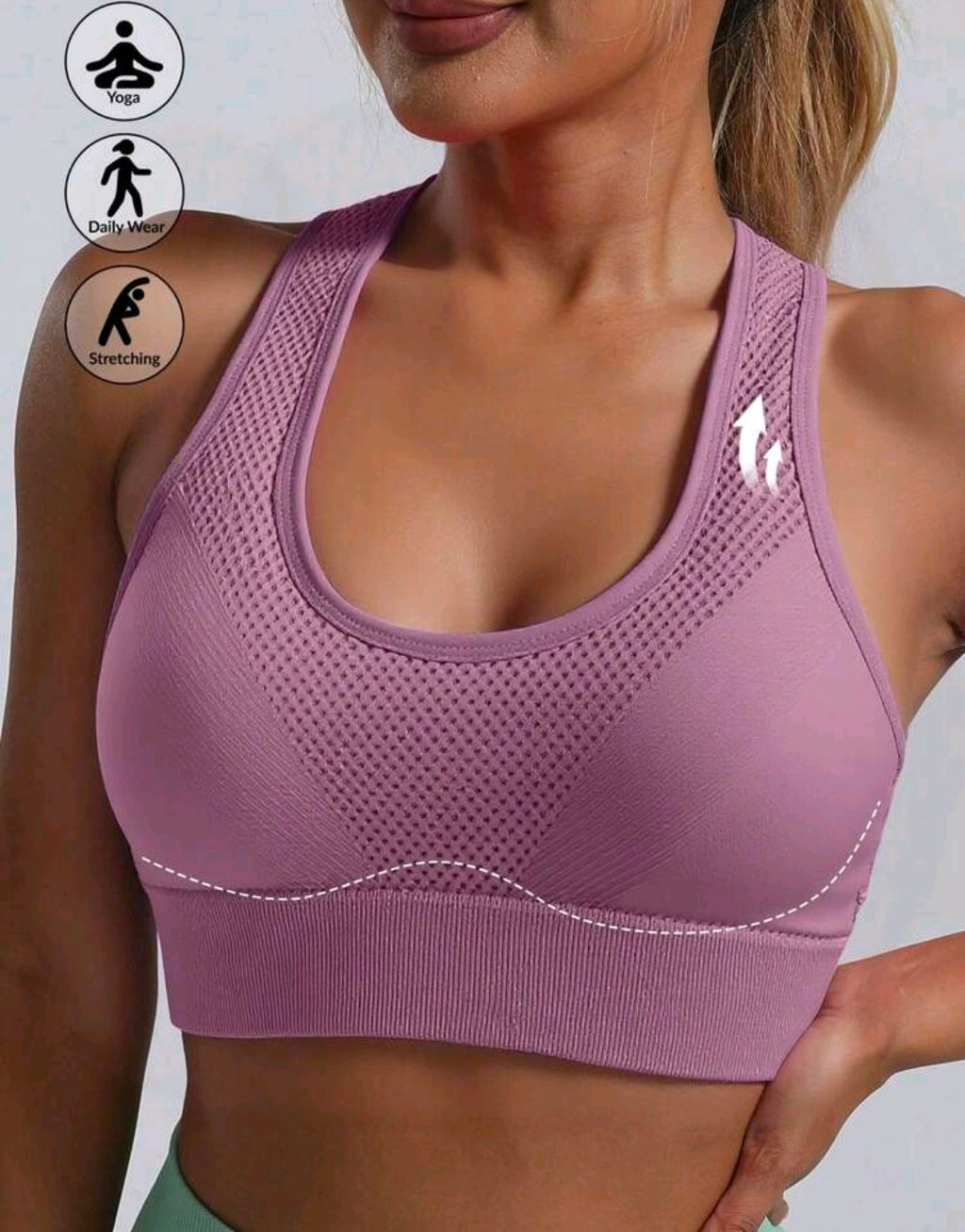 T110 Sportbra lila plain